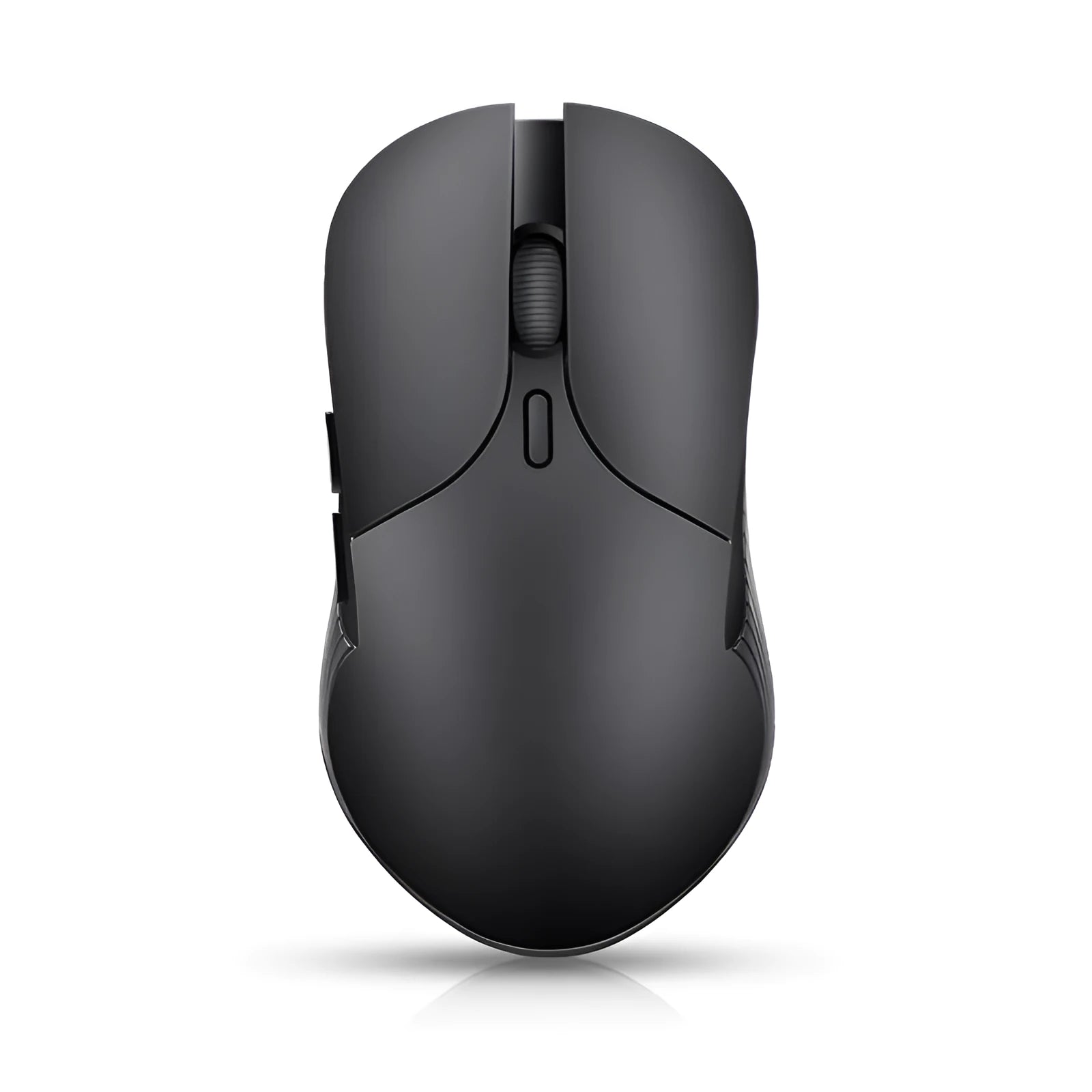 Blue Smart Voice Mouse 2.4G wireless with voice control button on a desk.