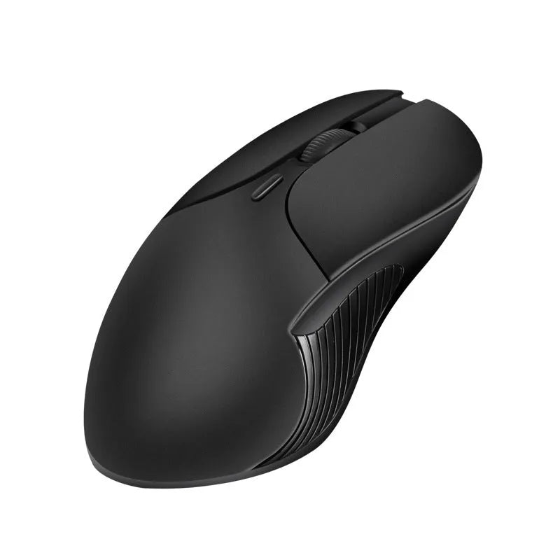 Blue Smart Voice Mouse 2.4G wireless with voice control button on a desk.