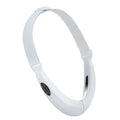 White ABS plastic facial lifting device with red and blue light therapy functions