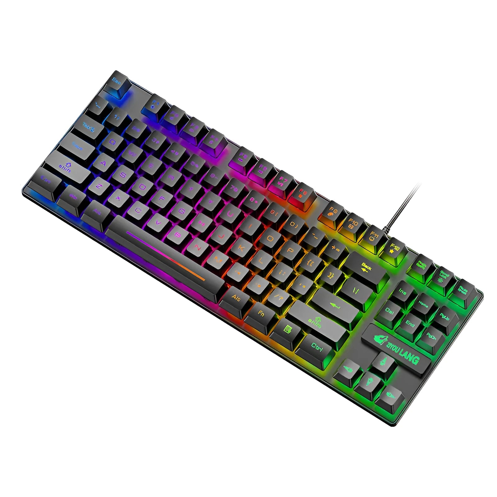 Mechanical gaming keyboard in multiple colours with ABS plastic construction and simple design