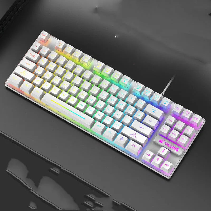 Mechanical gaming keyboard in multiple colours with ABS plastic construction and simple design