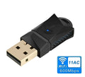 Rocketek WL3AT black USB Ethernet network card with 600Mbps speed