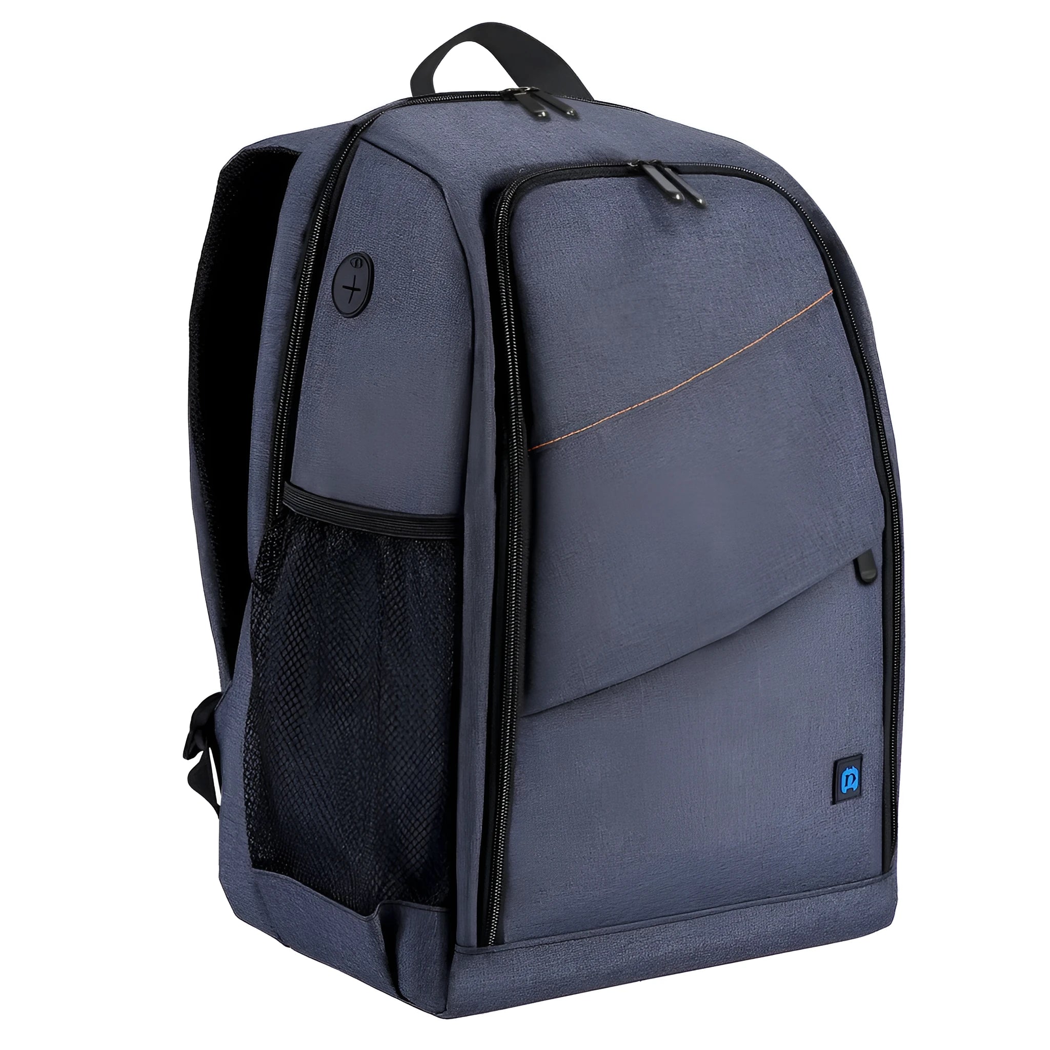 Black cotton photography mountaineering backpack with 20 litre capacity and 14 inch laptop fit