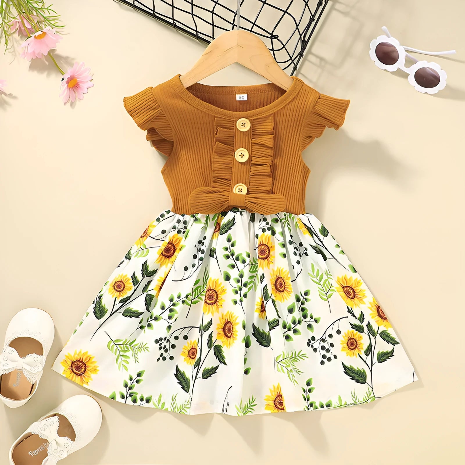 Girls sleeveless summer dress for toddlers in multiple colours and sizes