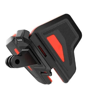 Black universal motorcycle helmet chin strap mount for GoPro and sports cameras.