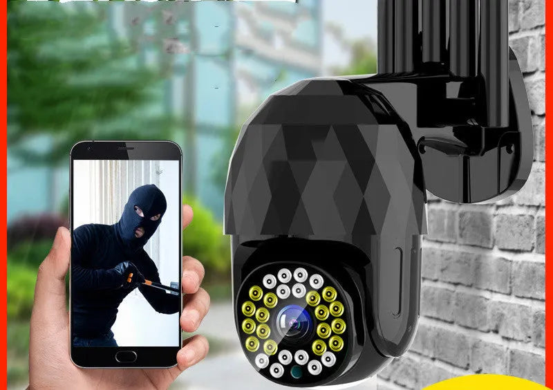 Black or white spherical network camera with 4mm lens and 28 lights, 1080P indoor outdoor smart home monitor