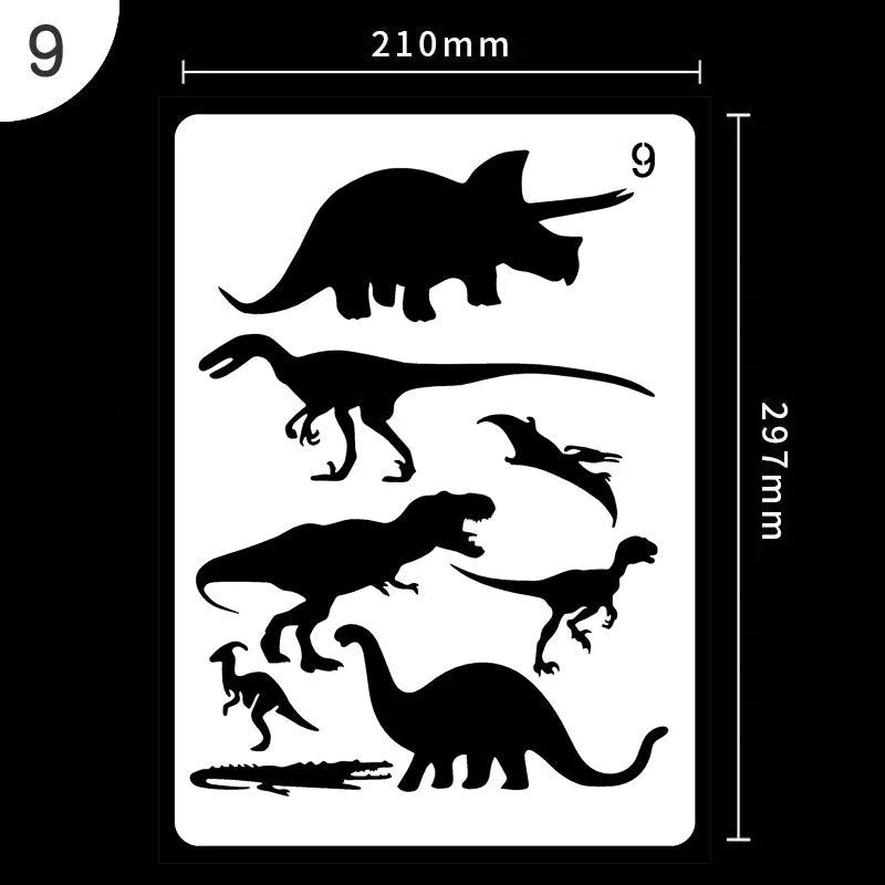 White plastic drawing stencil kit with reusable templates for art and craft designs