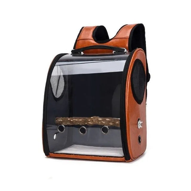 Foldable porous breathable pet bag with geometric pattern in blue for small animals
