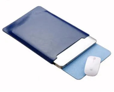 Microfibre leather laptop sleeve for MacBook Air and Pro in 11, 12, and 13 inch sizes with colour options