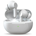 Pro4 wireless Bluetooth earbuds in black and white colours with compact rectangular charging case.