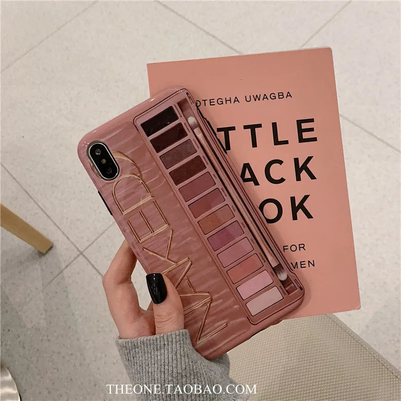 Soft silicone iPhone case with eye shadow pattern in Flesh colour for iPhone 11.