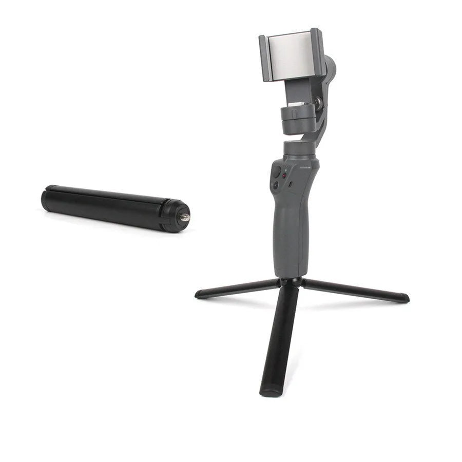 Black aluminium mobile phone tripod handheld stabilizer with PTZ head for smartphones