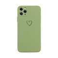 Silicone TPU phone case for Apple iPhone in solid colours black, green, pink, purple, red, white, grey, and light green.