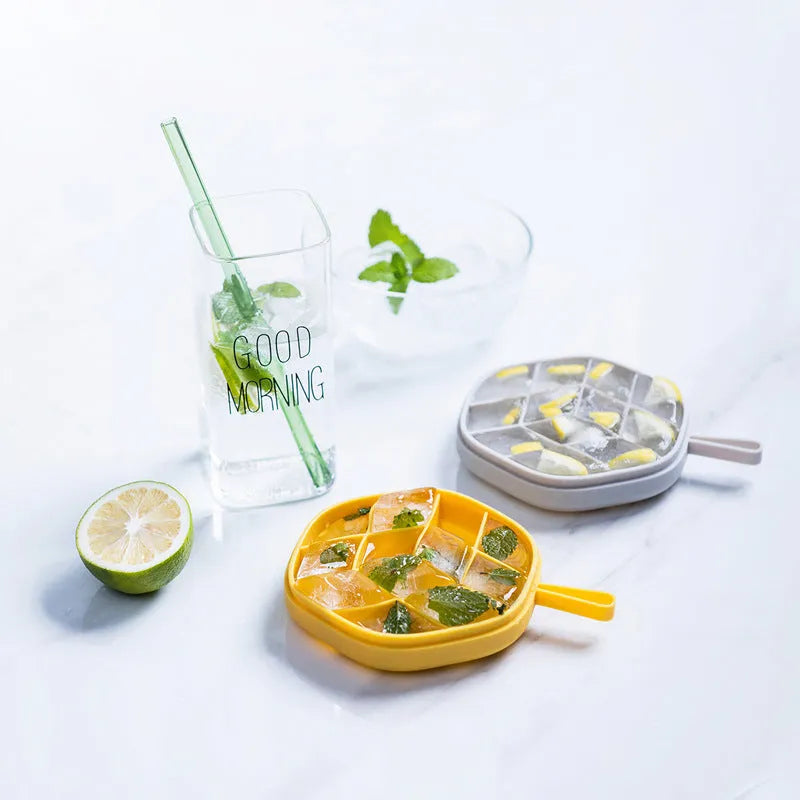 12 cavity hexagon silicone ice mold with lid, approx. 110 x 110 x 35mm, flexible food-grade tray for ice and jelly
