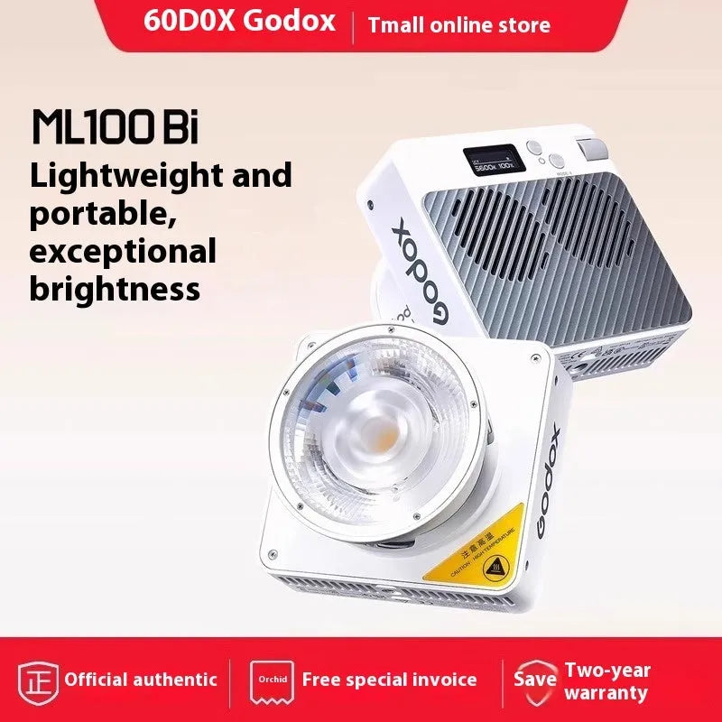 Shenniu ML100Bi high power aluminium alloy LED fill light with lenses and battery handle
