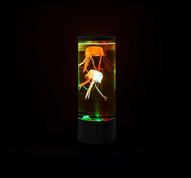 Large black plastic jellyfish lamp with USB charging and remote control