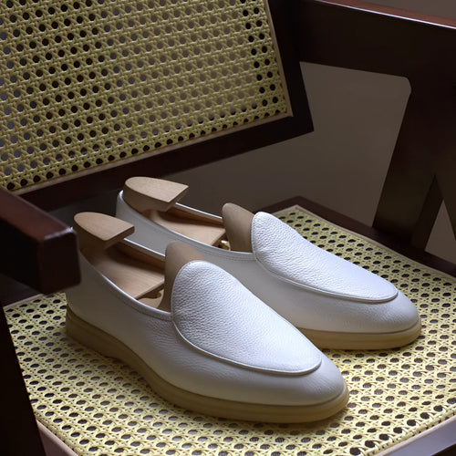 British handmade men's leather loafers in various colours with TPR sole