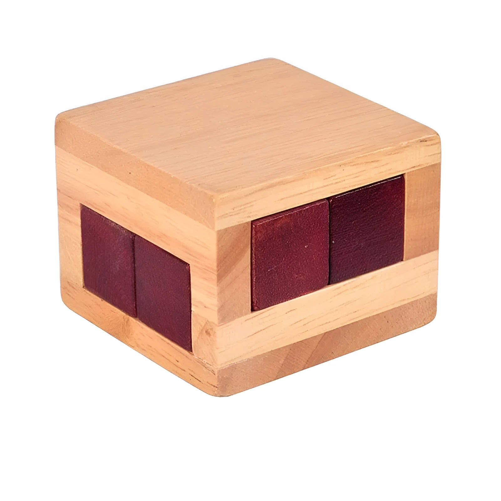 Wooden Kongming lock educational toy for adults in Colour A size 7x7x5.5cm