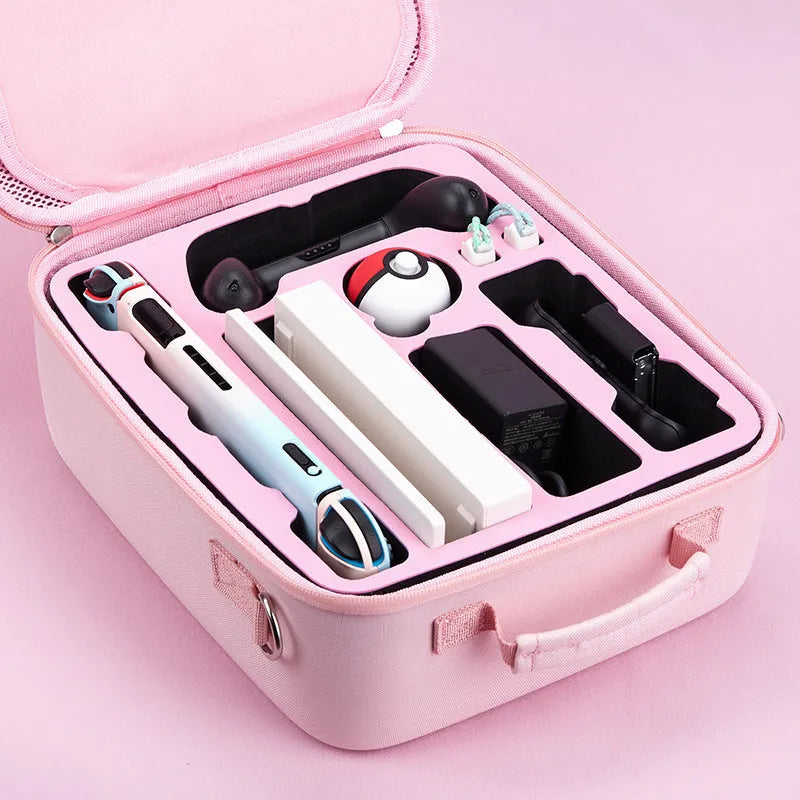 Nintendo Switch cat claw storage bag in black with 21 game card capacity and diagonal strap
