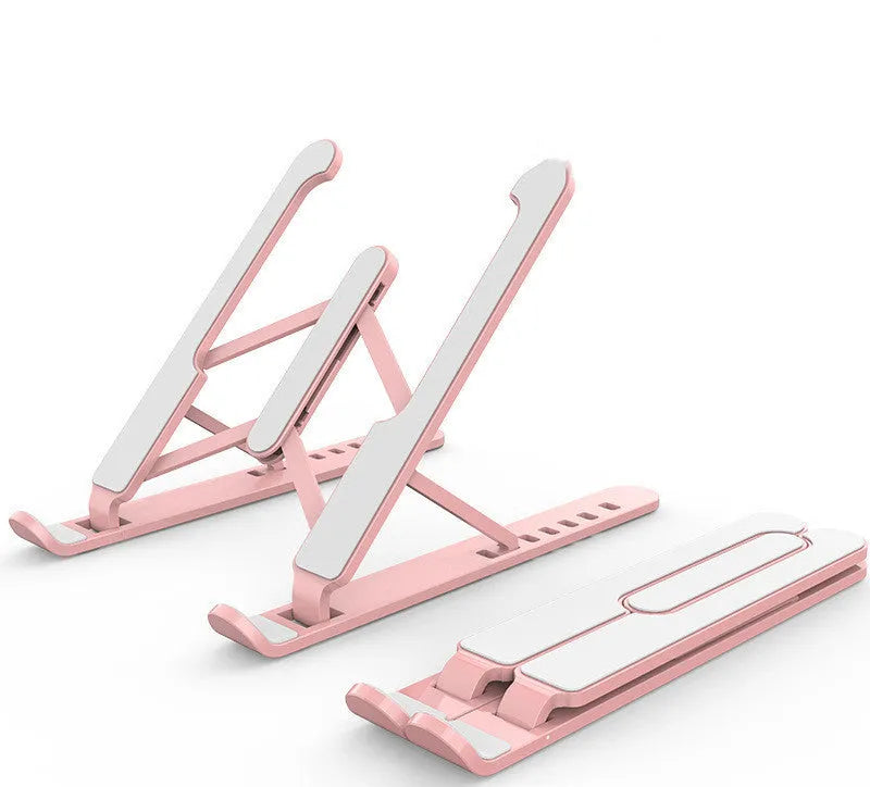 P1 foldable laptop stand in charm black, ABS silicone construction with heightened base lifting mechanism