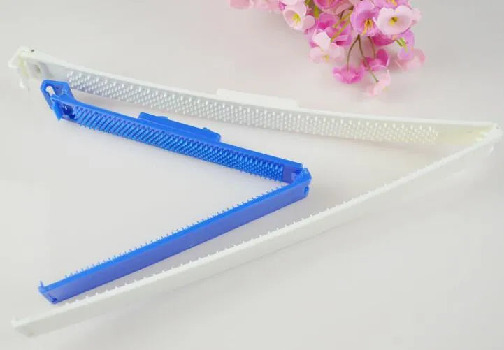 Bang trimmer ruler made of ABS plastic in blue and pink colour options for home haircut fringe cutting