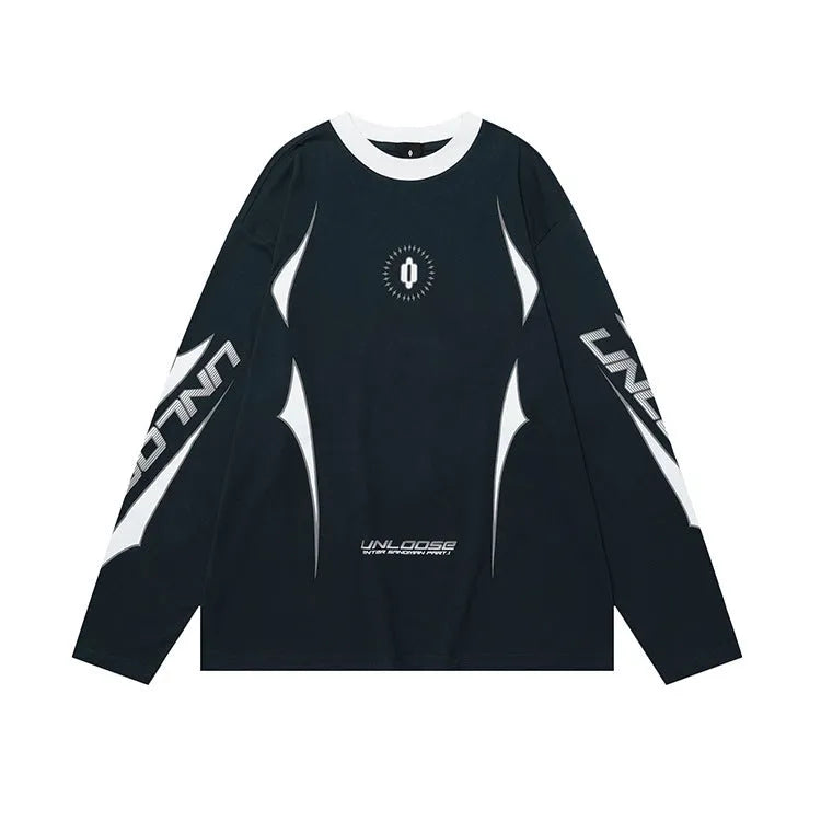 Cotton drop shoulder pullover in grey khaki colour with round neck and long sleeves