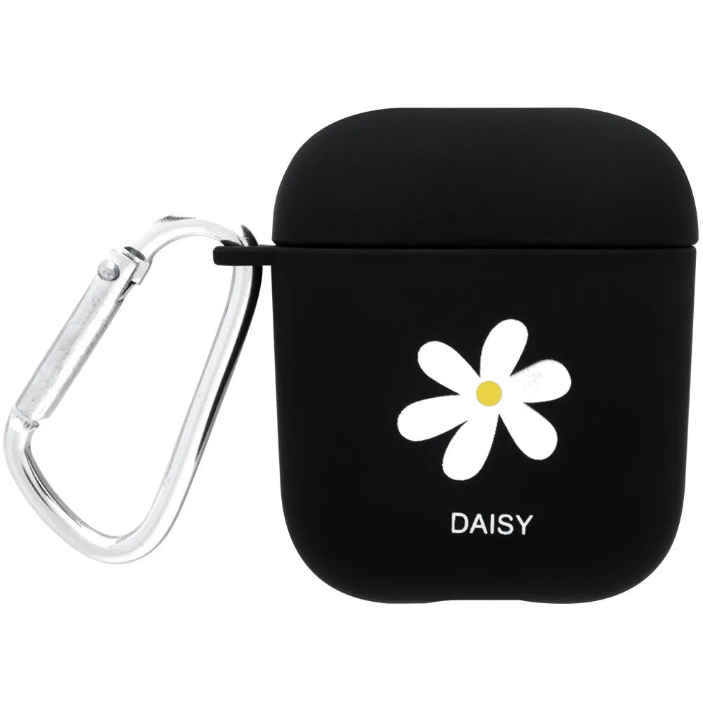Black and Pink PC plastic protective back covers for Apple AirPods cases with decorative style designs.