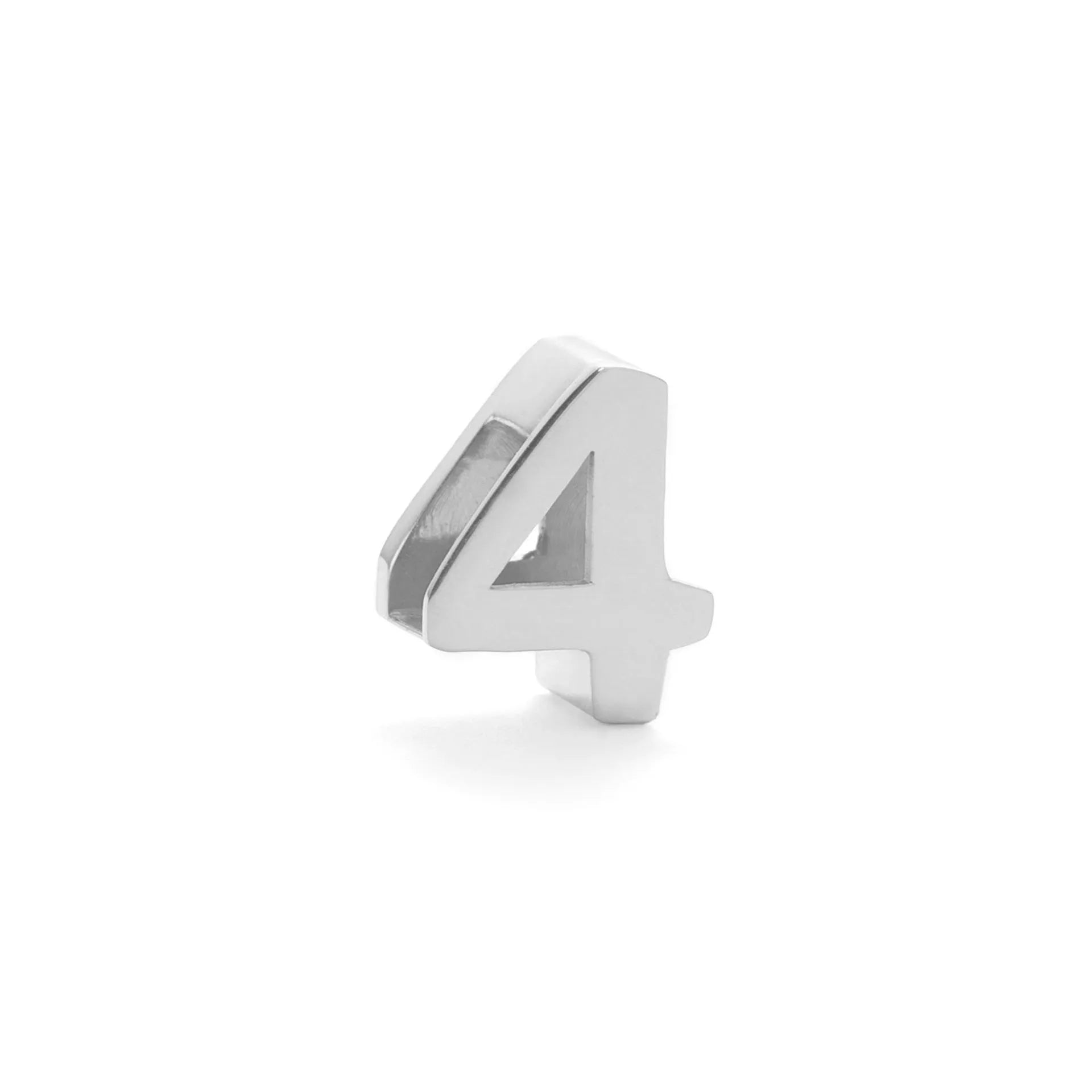 Titanium steel number letter necklace with 40.5cm chain and electroplated gold or silver finish