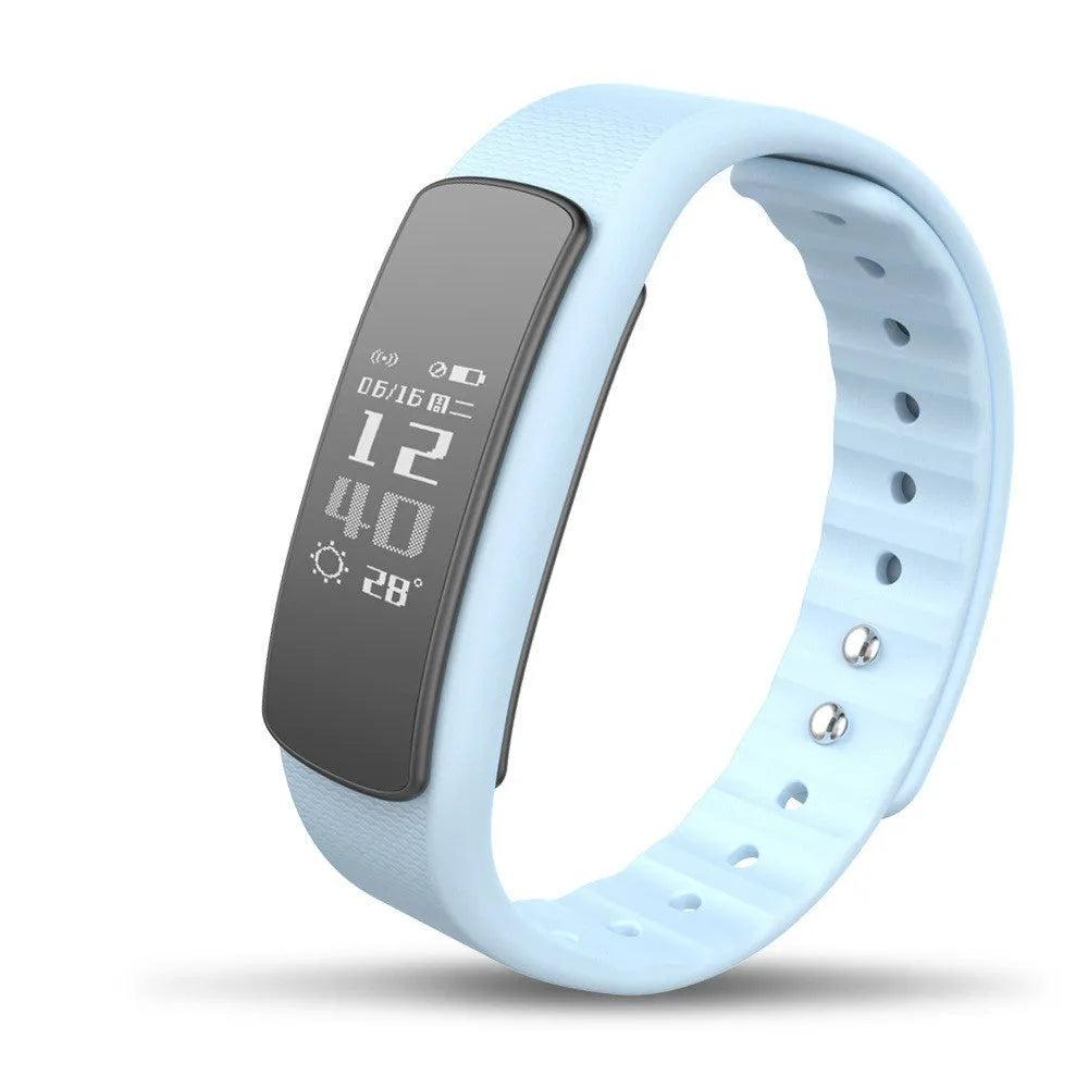 I6 smart sports bracelet in black or green with 0.96-inch touch screen display