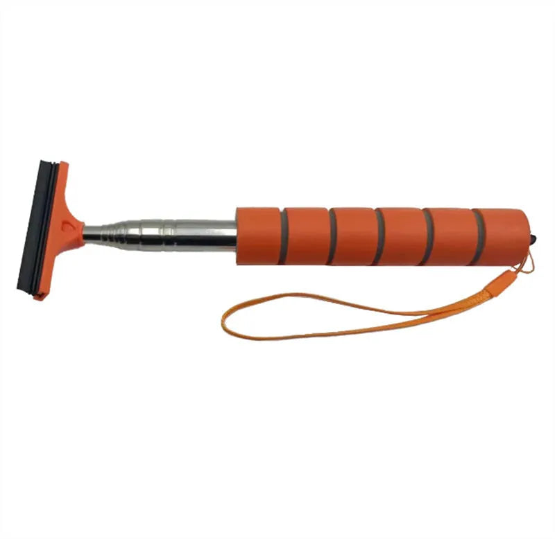 Car rearview mirror retractable wiper in five colours with stainless steel construction and 100 cm extension