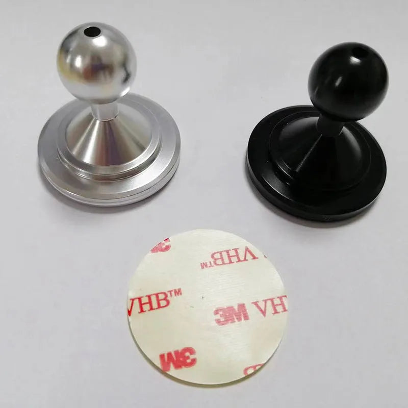 Aluminium alloy dashboard mounting base plate in silver or black for vehicle device organisation