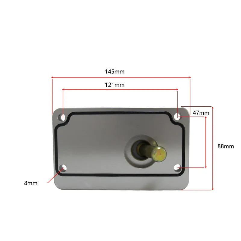 Silver aluminium alloy shift short lever for Horton vehicles with mounting hardware