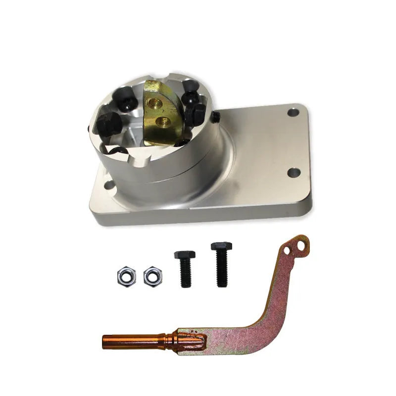 Silver aluminium alloy shift short lever for Horton vehicles with mounting hardware