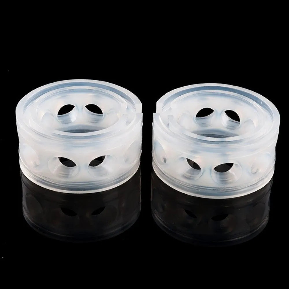 Transparent rubber spring shock absorber for car modification with visible spring gap