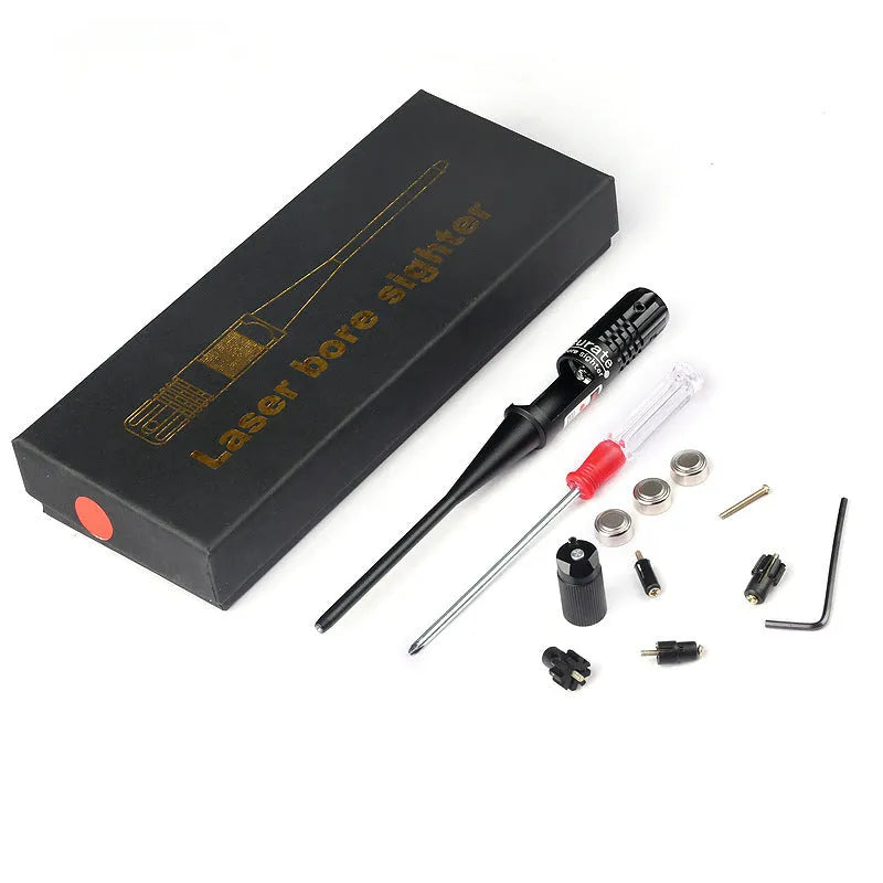 Black matte T6010 aluminium alloy laser calibration device with red light option