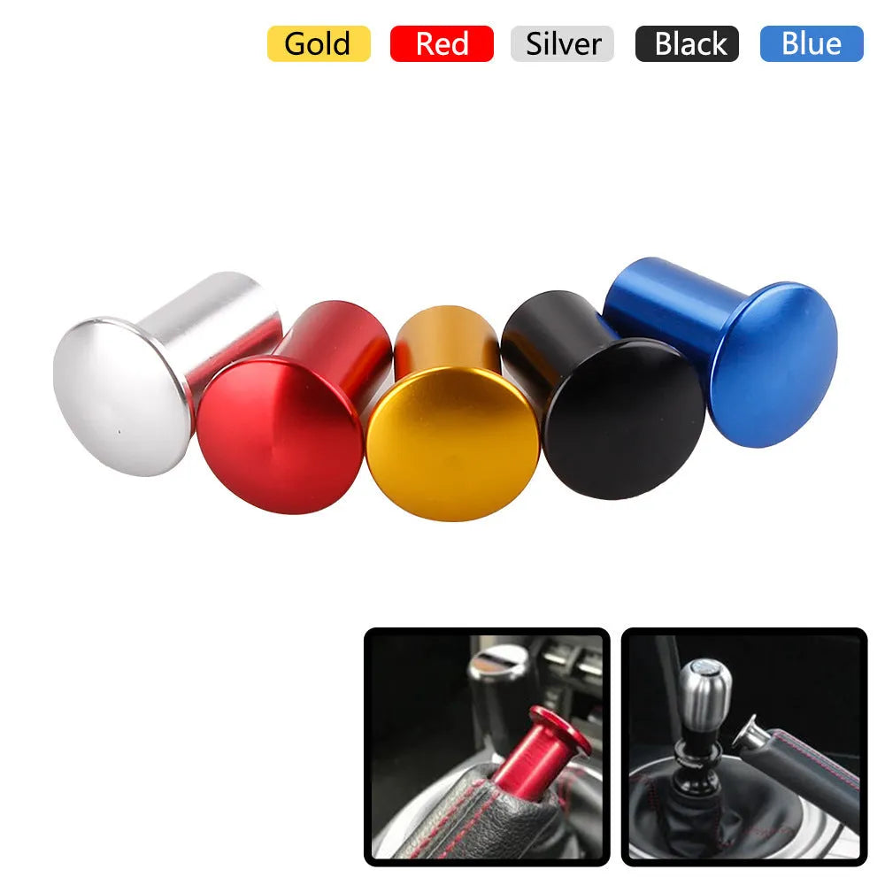 Aluminium alloy handbrake cap for car modification in five colour options with universal vehicle compatibility