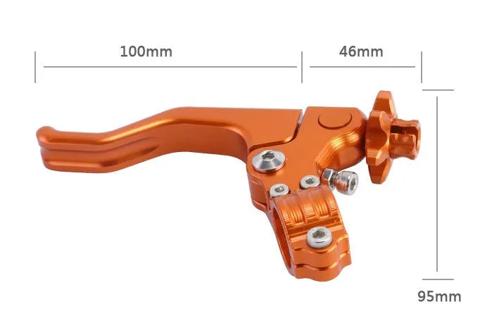 Aluminium alloy two-finger motorcycle clutch lever in eight colour options