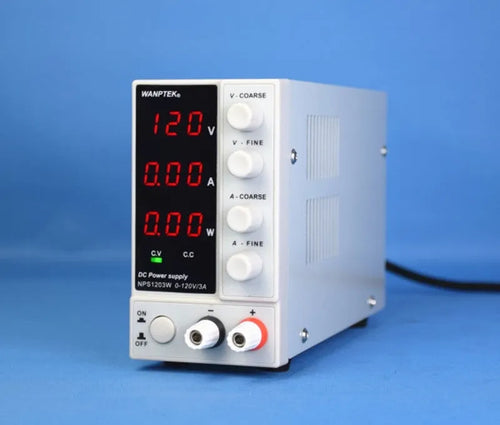 White S605W model adjustable DC laboratory power supply unit for electronics repair.