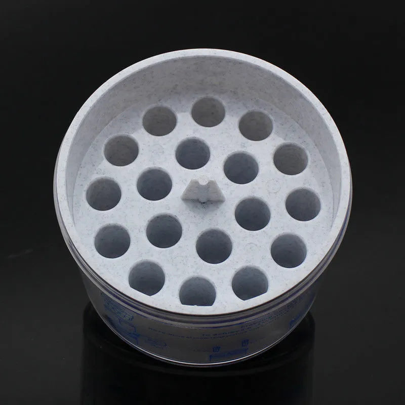 Orange and blue process cooling box for gradient freezing and freezer cell recovery
