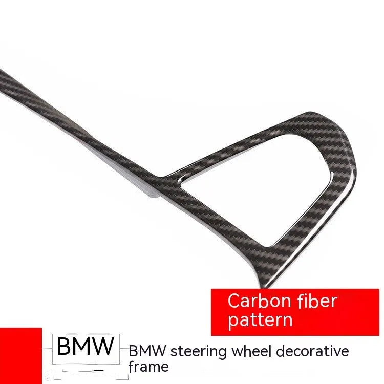 Carbon fibre pattern button frame decoration for BMW steering wheel with Type A button box configuration