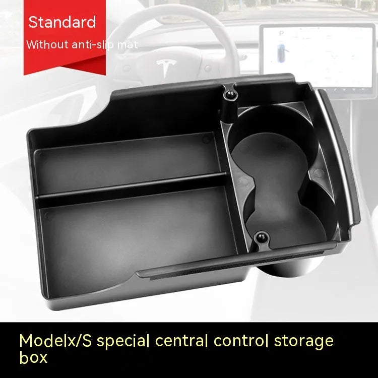 Tesla Model storage box retrofit for central control armrest organisation plastic accessory