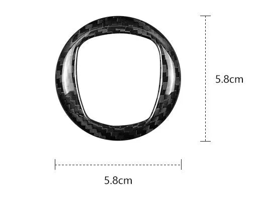 Carbon fibre steering wheel cover in black and red colour options