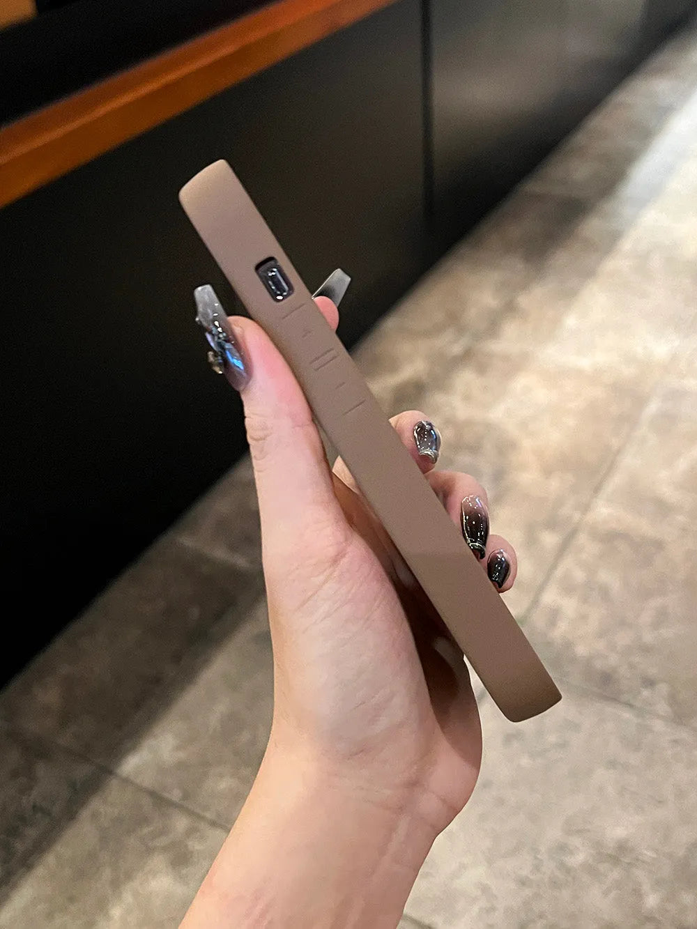 Khaki coffee cartoon bear soft silicone phone protector for Apple iPhone