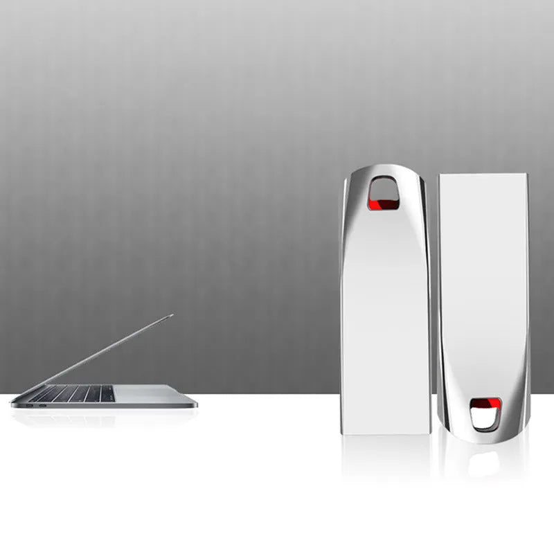 Metal shell USB flash drive with large capacity up to 2TB and USB 2.0 connector.