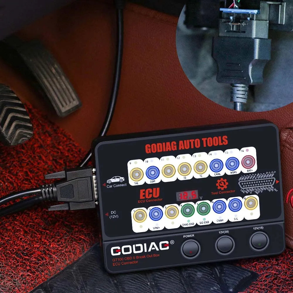 GT100 communication tester with dimensions 23.3cm by 18.3cm by 7.2cm format options