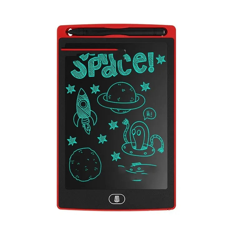 Colourful plastic electronic drawing board for kids graffiti and writing.