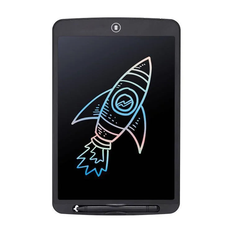 Colourful plastic electronic drawing board for kids graffiti and writing.