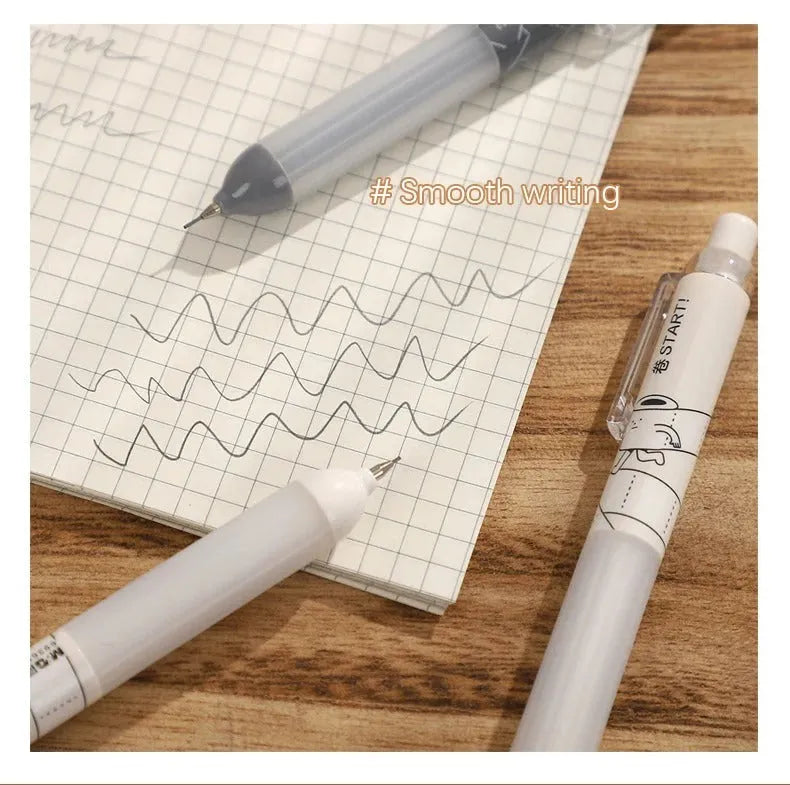 White and black automatic pencils with 0.5mm tips and a cloud-shaped grip area.