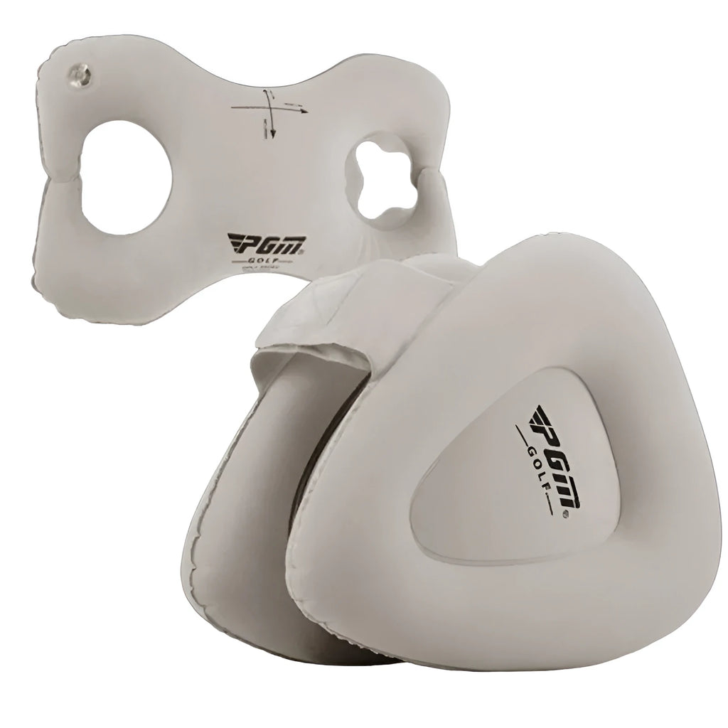 Golf swing corrector training aid with PVC fluff material and retractable air nozzle for swing posture practice
