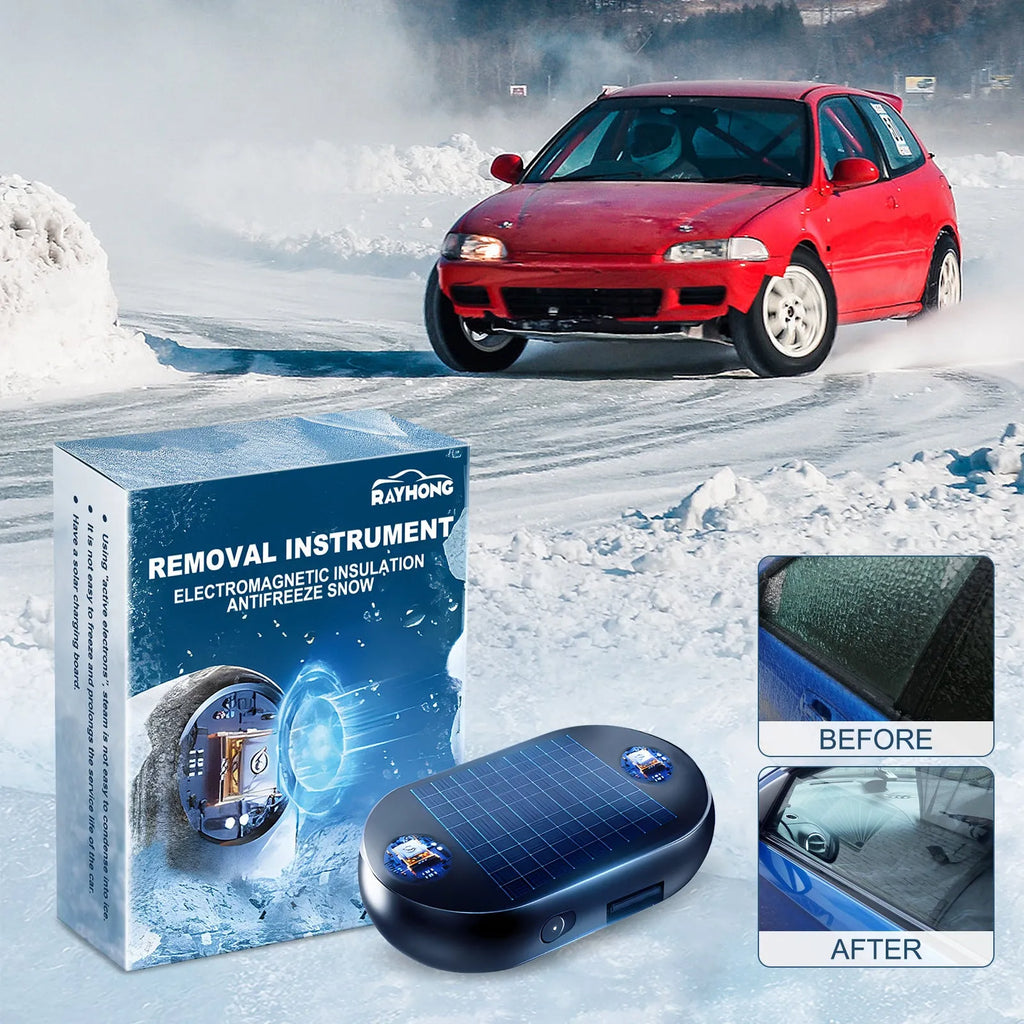 Portable car de-icer tool with dimensions 5cm x 2.6cm x 1.5cm for windshield and mirror ice removal